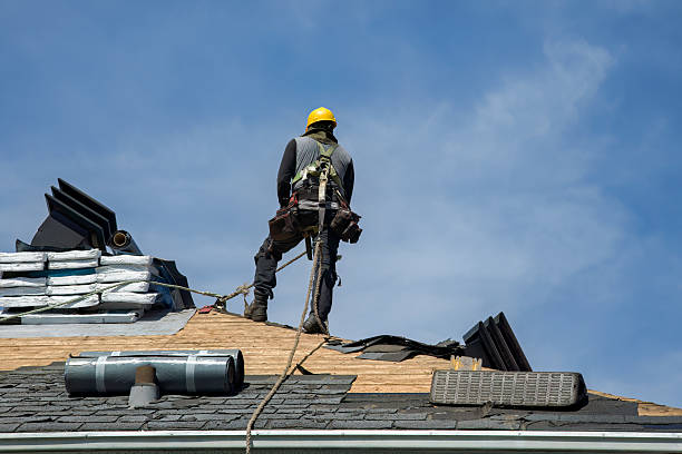 Professional Flat Roof Repair technician working in Marion, MS